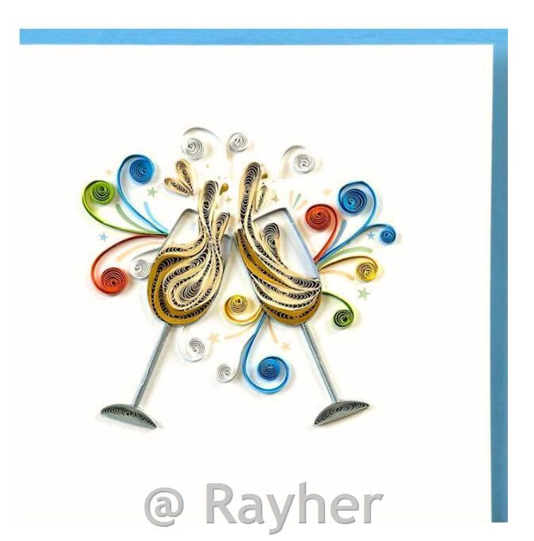 Voščilnica Petit Petales, Dva kozarca + kuverta