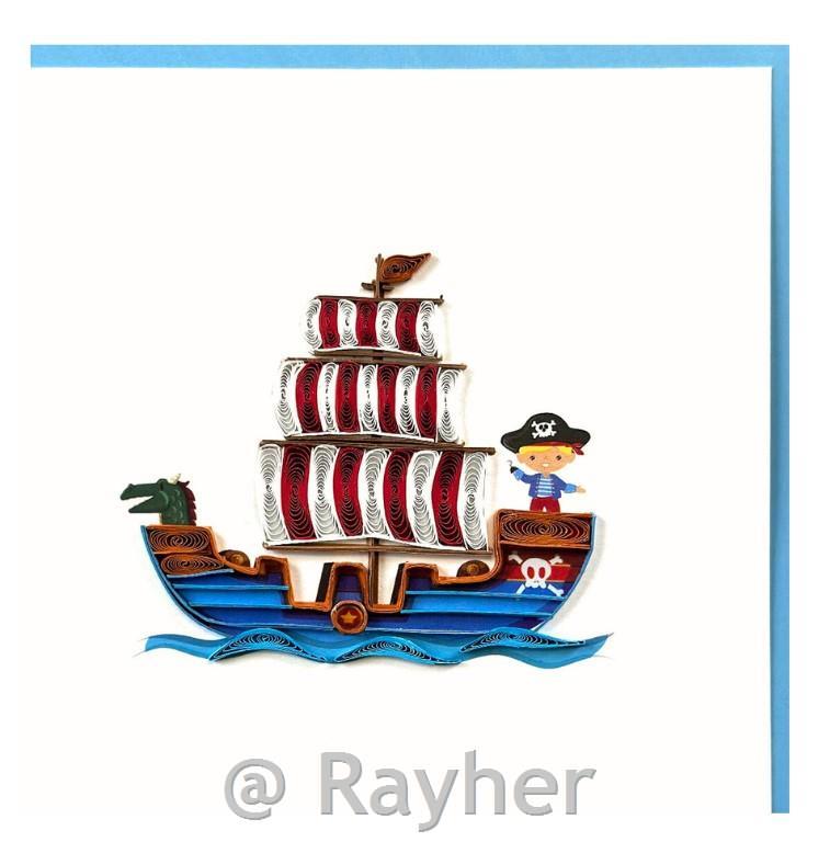 Voščilnica Petit Petales, Pirat + kuverta