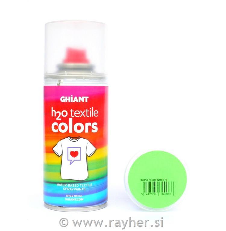 GHIANT H2O sprej za tekstil 150 ml fluo zelen