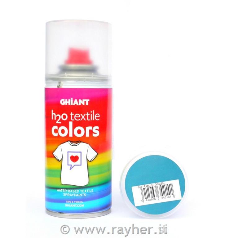Boje za tekstil u spreju GHIANT H2O, Blue Green