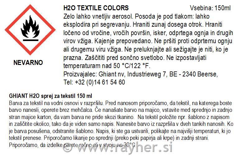 GHIANT H2O textile spray 150 ml B.Green