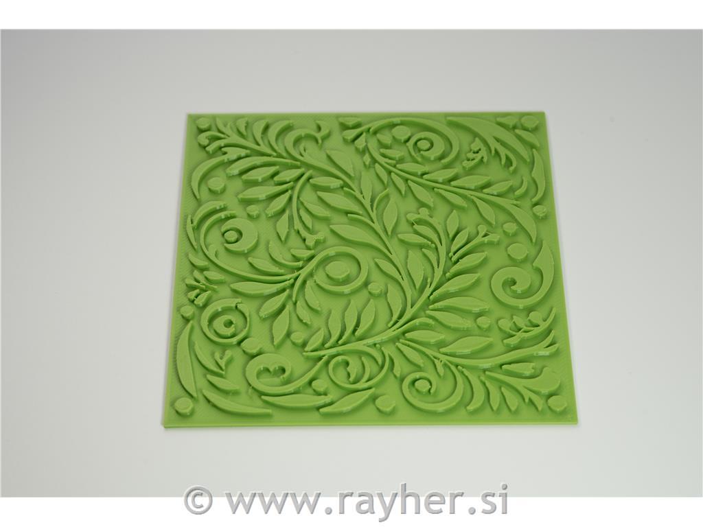Teksturna ploča za relief Deb Leaves1; 10x10 cm