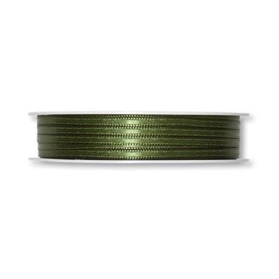 Traka, saten, tamno zelena, 3 mm, 1M