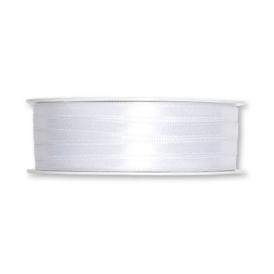 Traka, saten, bijela, 6 mm, 1M