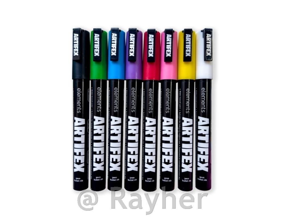 Akrilni markeri Elements Artifex, calssic, set 8