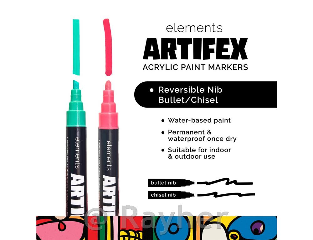 Akrilni markeri Elements Artifex, calssic, set 8