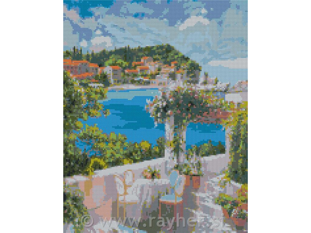 Dijamantni mozaik, Breakfast by the sea, 40x50 cm