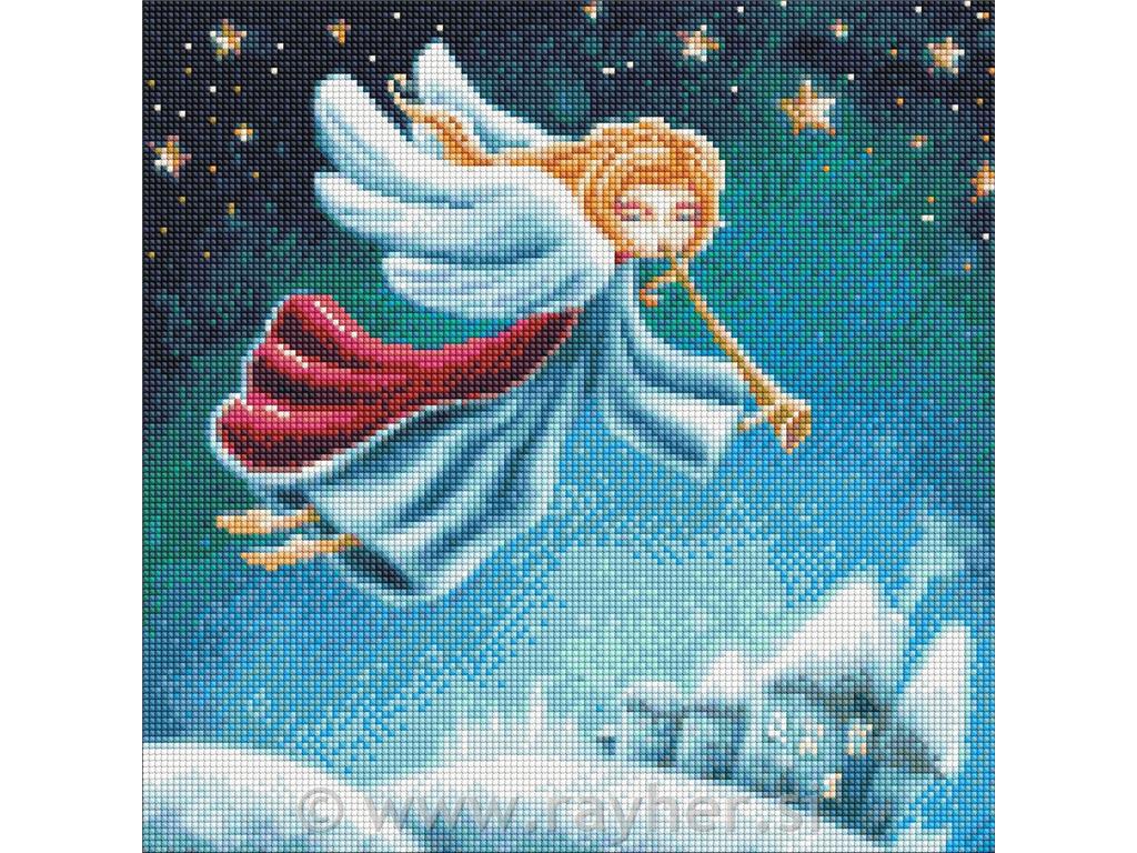 Dijamantni mozaik, Christmas Angel, 40x40 cm