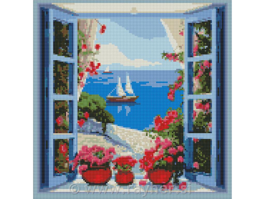 Diamond mosaic, Seascape, 40x40 cm