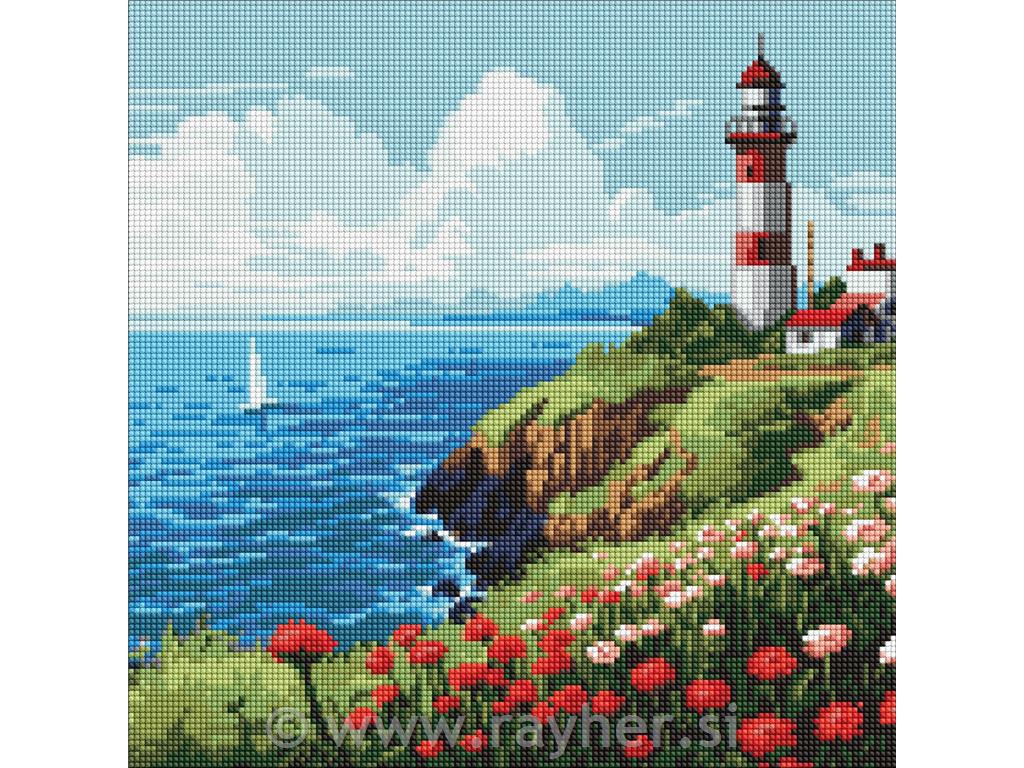 Dijamantni mozaik, A lighthouse on the h, 40x40 cm