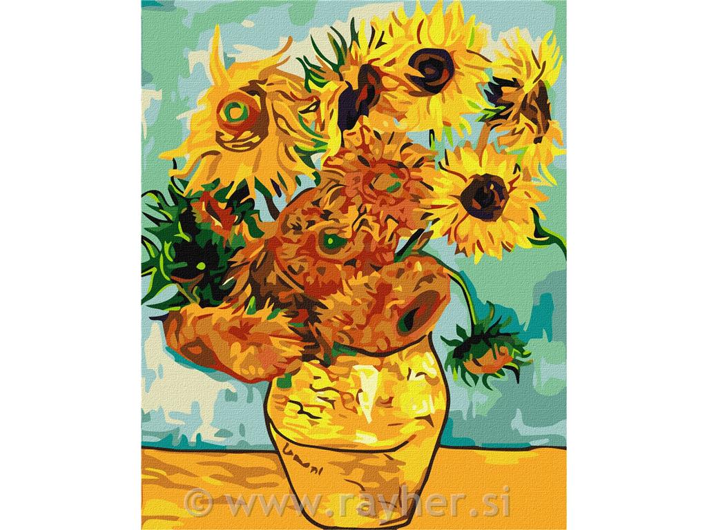 Slikanje po brojevima, Sunflowers, 40x50 cm
