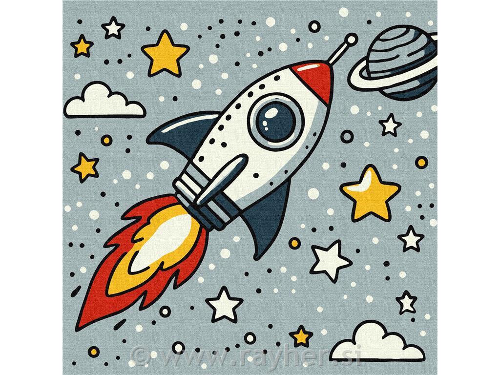 Slikanje po brojevima Kids, Space rocket