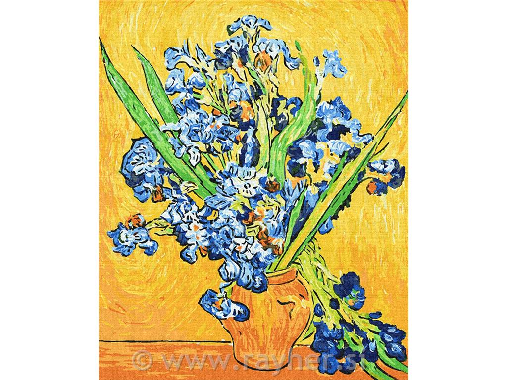 Slikanje po številkah, Irises in a vase, 40x50 cm