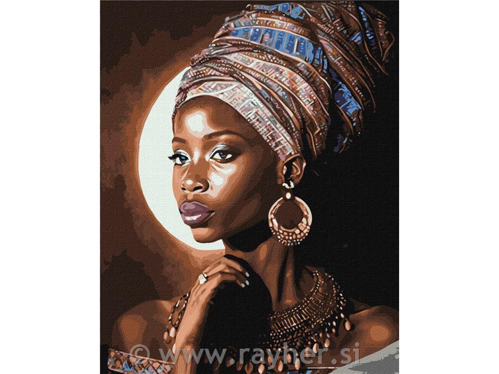 Slikanje po številkah, African beauty, 40x50 cm