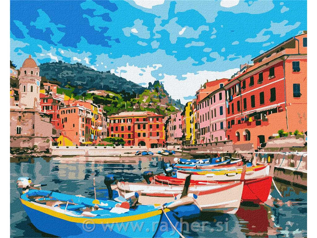 Slikanje po brojevima, A town in Italy, 40x50 cm