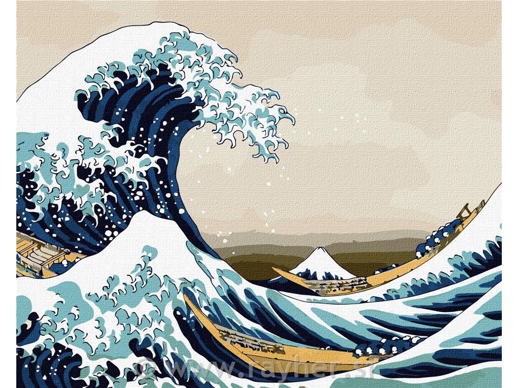 Slikanje po brojevima, Big wave in Kanag, 40x50 cm