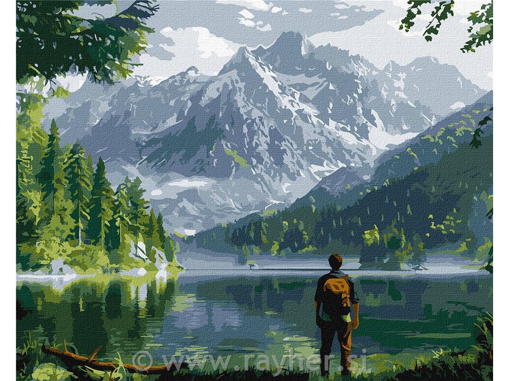 Slikanje po brojevima,Mountain landscape, 40x50 cm