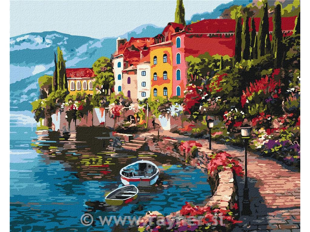 Slikanje po številkah, A morning by the lake 2, 40x50 cm