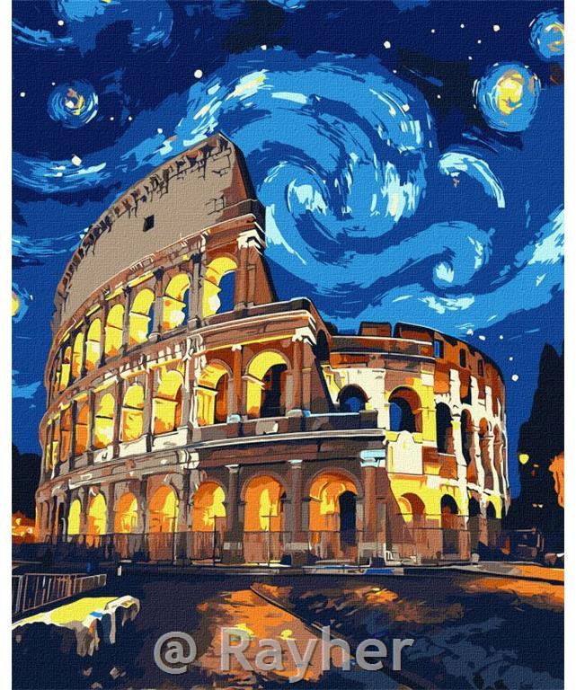 Slikanje po brojevima, A night in Rome,40x50 cm