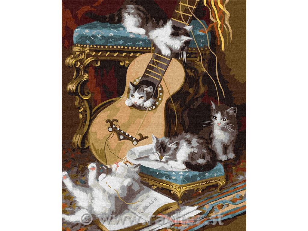 Slikanje po brojevima, Fluffy musicians, 40x50 cm