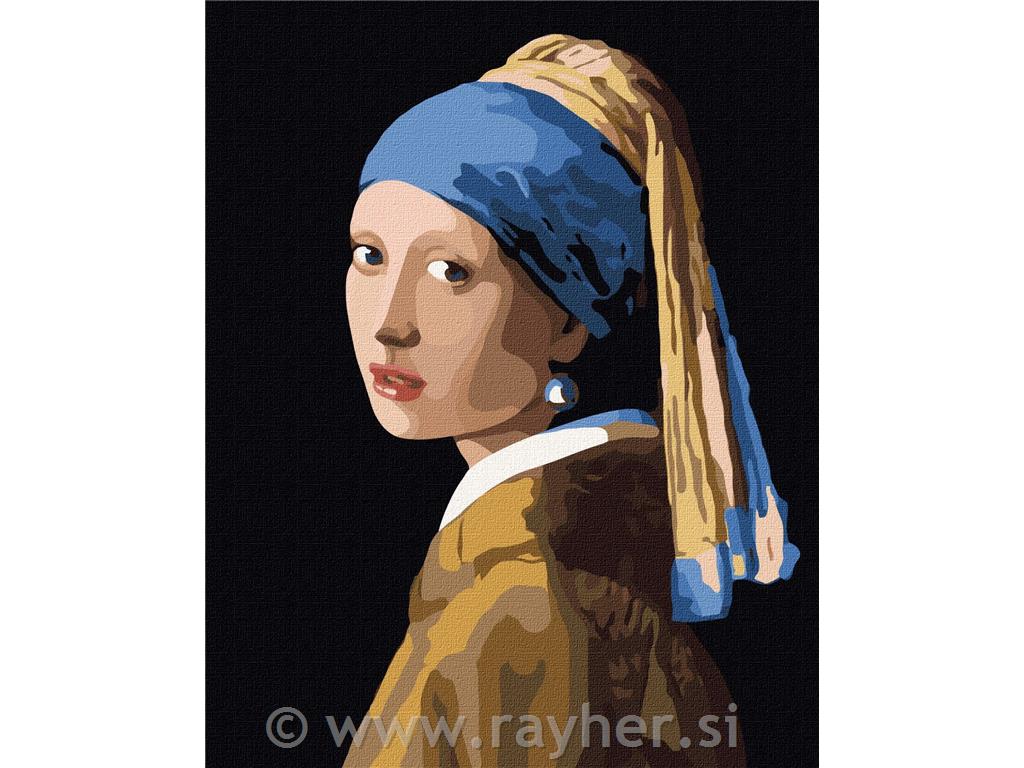 Slikanje po brojevima, Girl with a pearl, 40x50 cm