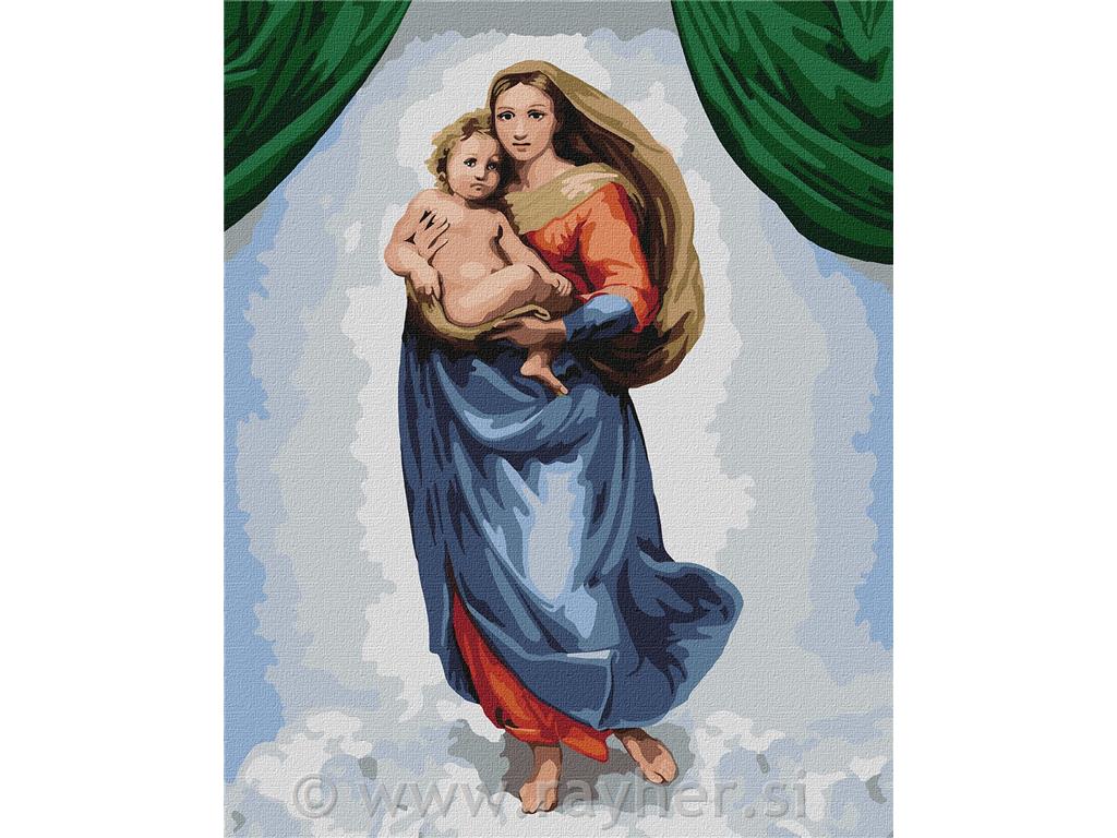 Slikanje po brojevima, Sistine Madonna, 40x50 cm