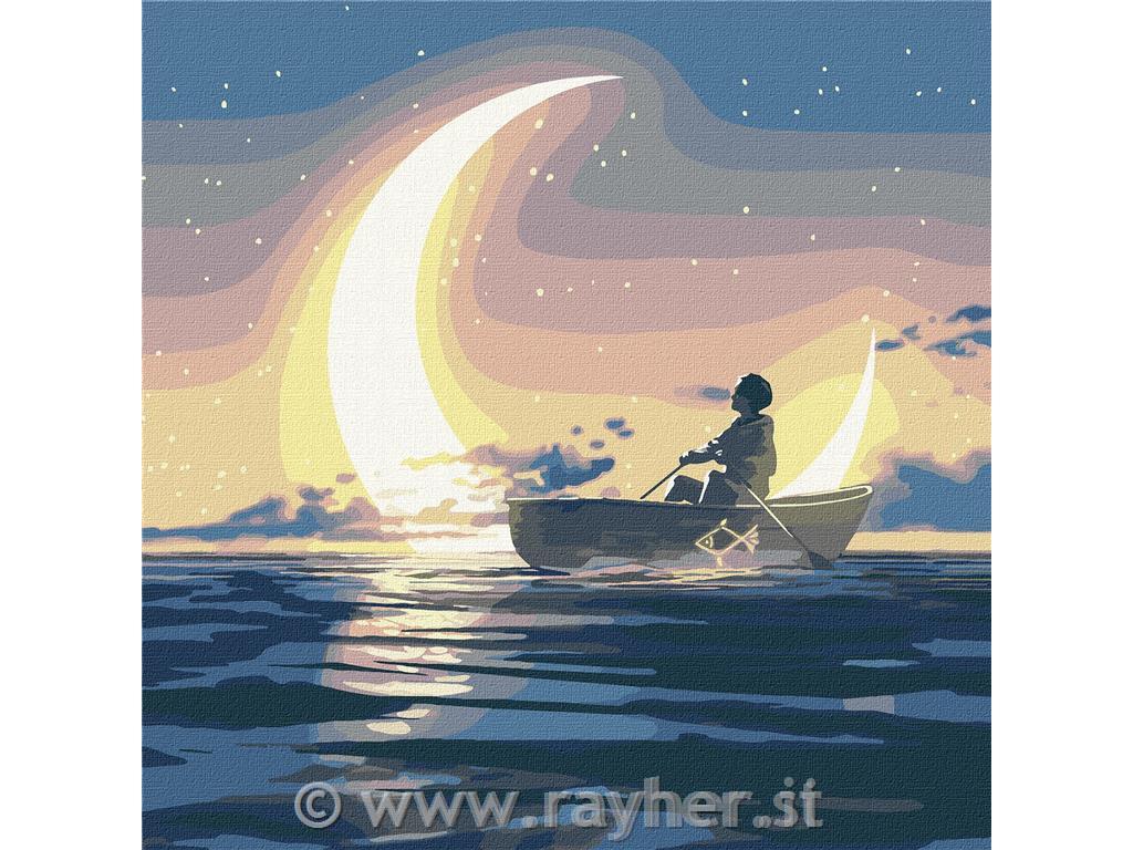 Painting by Numbers, Enchanted by the mo, 50x50 cm