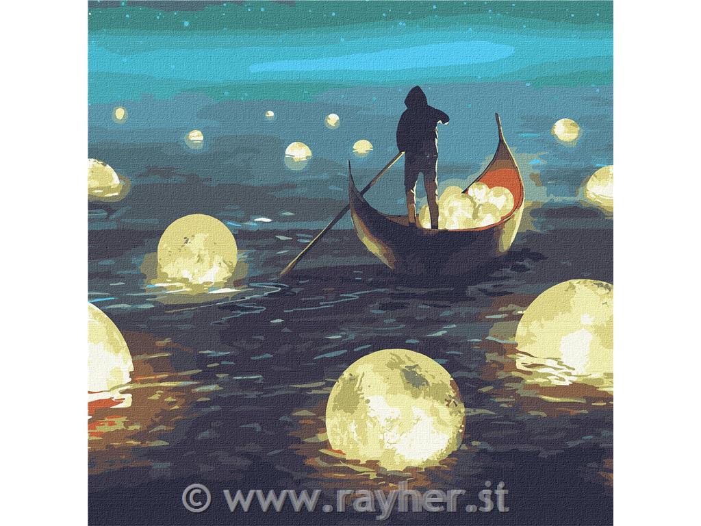 Painting by Numbers, Moon harbor, 50x50 cm