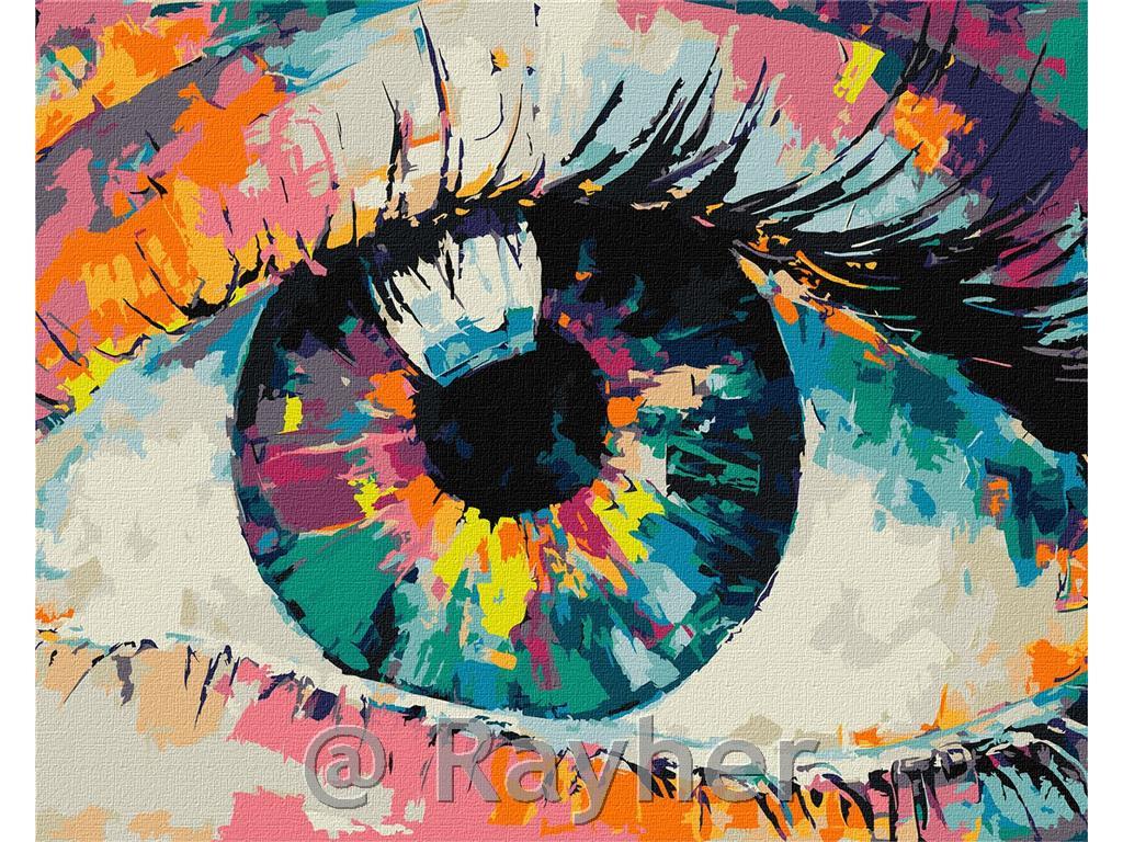 Slikanje po brojevima, Rainbow look, 40x50 cm