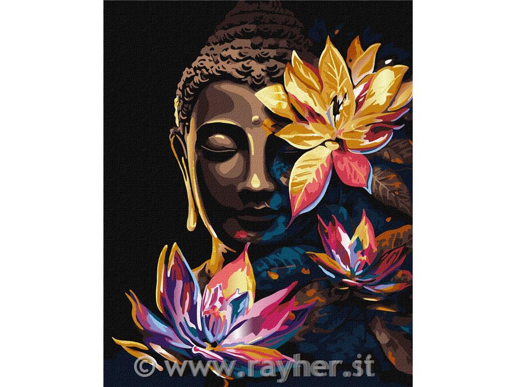 Slikanje po številkah, Buddha with lotus, 40x50 cm