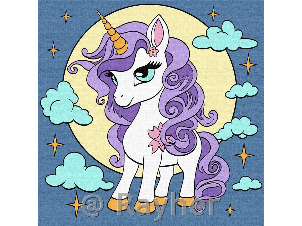 Slikanje po brojevima, Fairytale unicorn, 25x25 cm