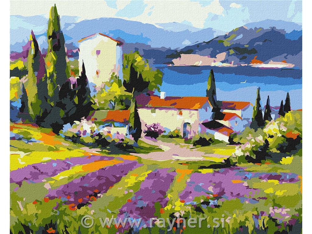 Slikanje po številkah, A town by the sea, 40x50 cm