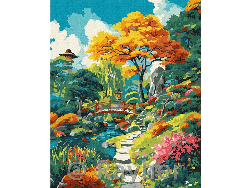 Slikanje po brojevima, Autumn Japanese backyard, 40x50 cm
