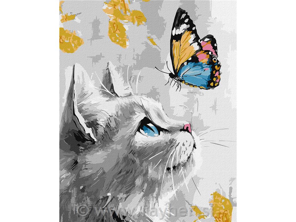 Slikanje po brojevima, Dreamy kitten, 40x50 cm