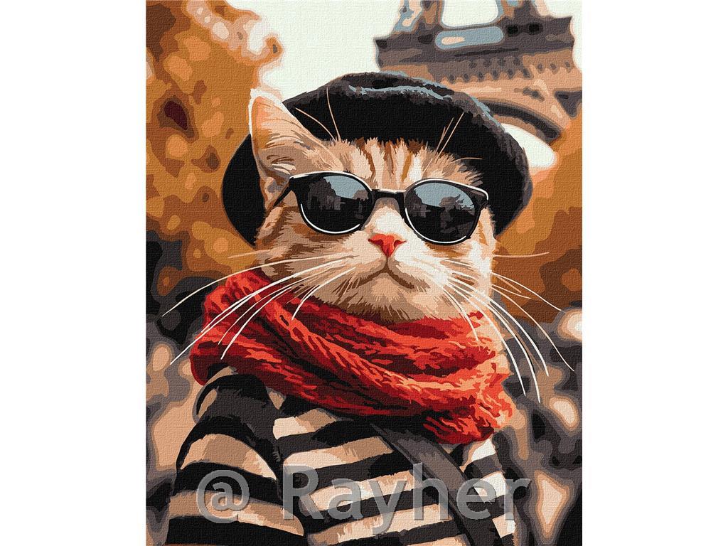 Slikanje po brojevima, A fluffy in Paris, 40x50 cm