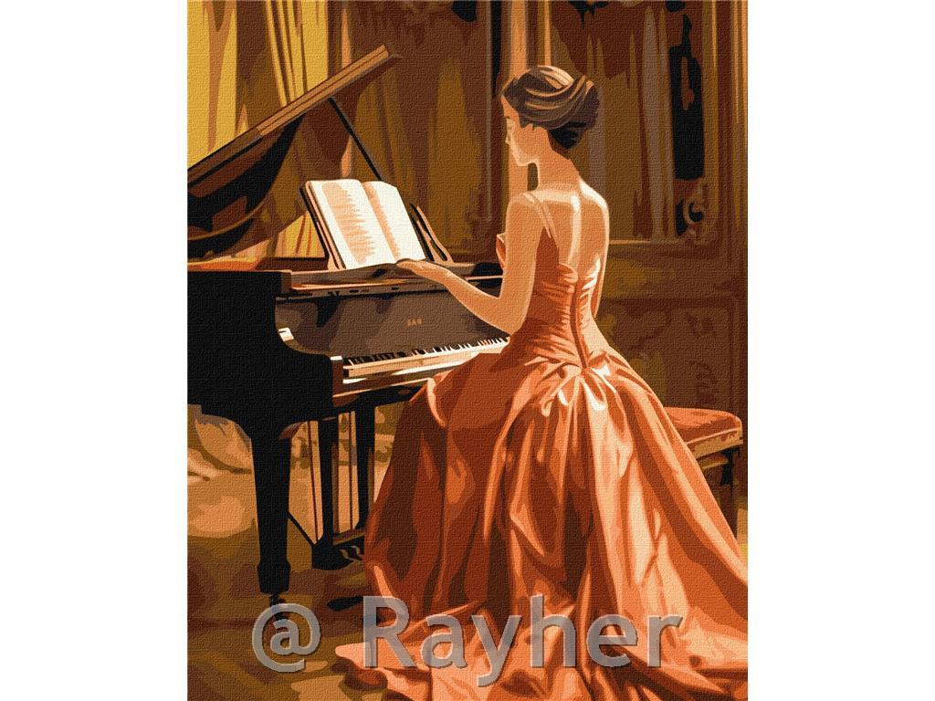 Slikanje po brojevima, Amazing pianist,40x50 cm