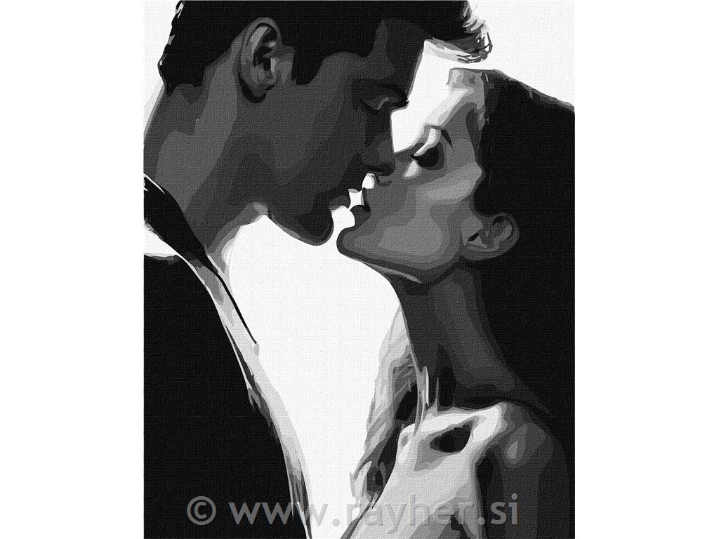 Slikanje po brojevima, Tender kiss, 40x50 cm