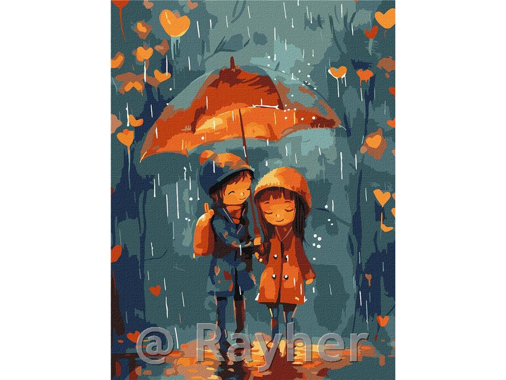 Slikanje po brojevima, Under the umbrella, 30x40 cm