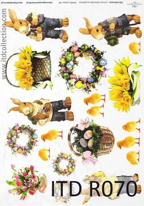 DECOUPAGE PAPIR RIŽIN A4, USKRS 13