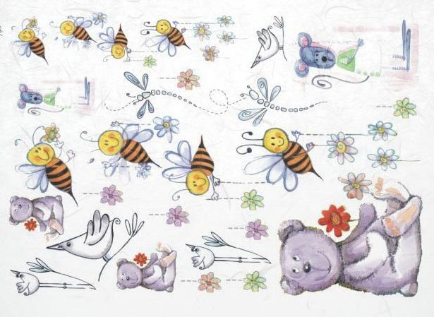 DECOUPAGE PAPIR RIŽIN A4, MEDO&PČELE