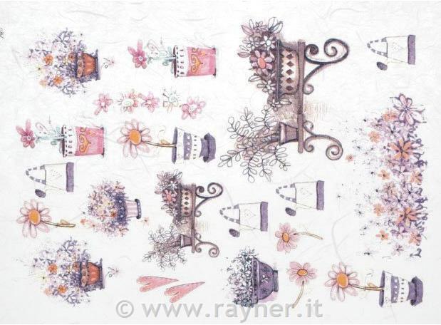 DECOUPAGE PAPIR RIŽIN A4, CVIJEĆE&KANTAZA ZALIJEVANJE