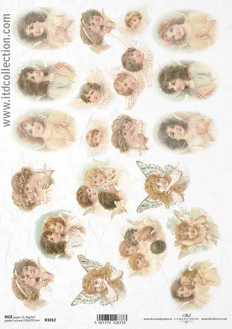 DECOUPAGE PAPIR RIŽIN A4, ANĐELI