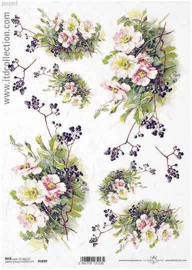 DECOUPAGE PAPIR RIŽIN A4, PROLJETNI BUKET