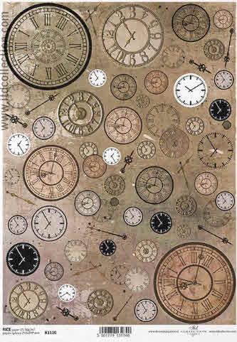 DECOUPAGE PAPIR RIŽIN A4, VINTAGE SATOVI