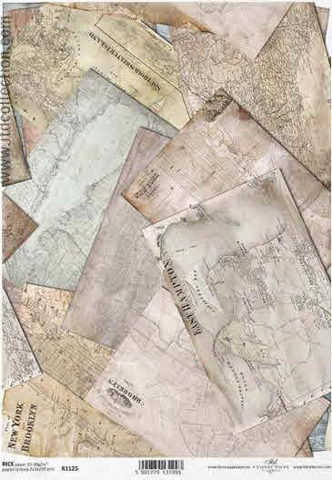 DECOUPAGE PAPIR RIŽIN A4,VITNAGE POZADINA