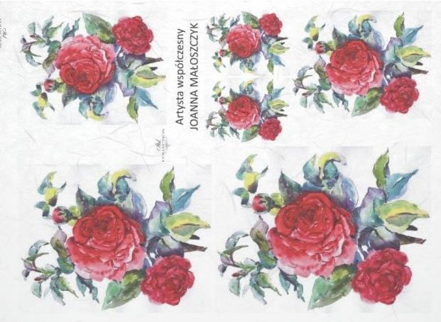 DECOUPAGE PAPIR RIŽEV A4,VRTNICE JOANNA