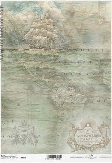 DECOUPAGE PAPIR RIŽEV A4, STARA LADIJA