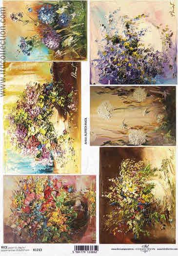DECOUPAGE PAPIR RIŽIN A4, BUKETI