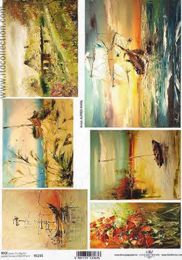 DECOUPAGE PAPIR RIŽIN A4, ZALAZAK SUNCA