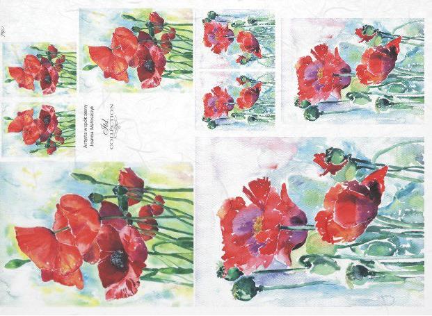 DECOUPAGE PAPIR RIŽIN A4, BUKETI MAKA